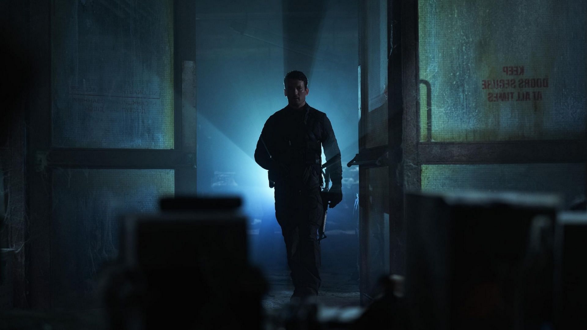 Levi explores an abandoned hidden facility . (Image via AppleTV)